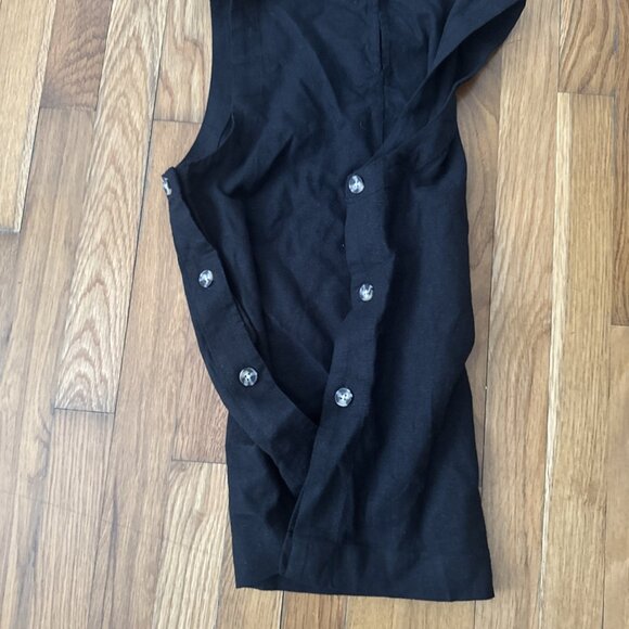Universal Thread Linen Top Women's Black Sleeveless Button Detail Size S - Picture 6 of 6